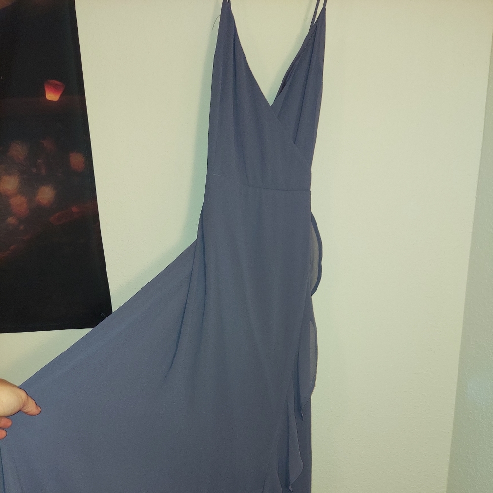 Dusty Blue Dress. Lulu's, New